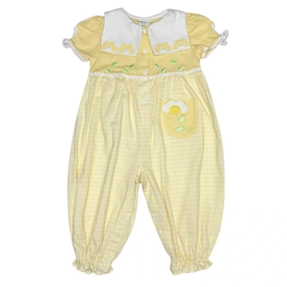 Vintage Baby Togs Flower Romper‎